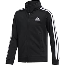 Amazon.com: adidas Kids Sport Warm Up Track Jacket, Black/White